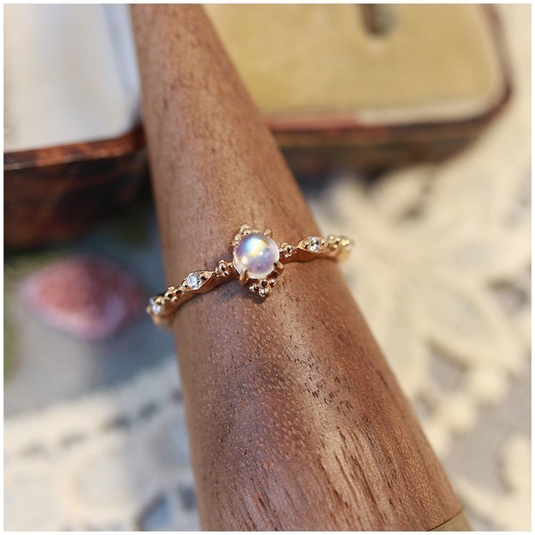 白沙屯媽祖過香爐 加持護佑 活動戒指 月光石戒指 月光下的你我-細節圖2