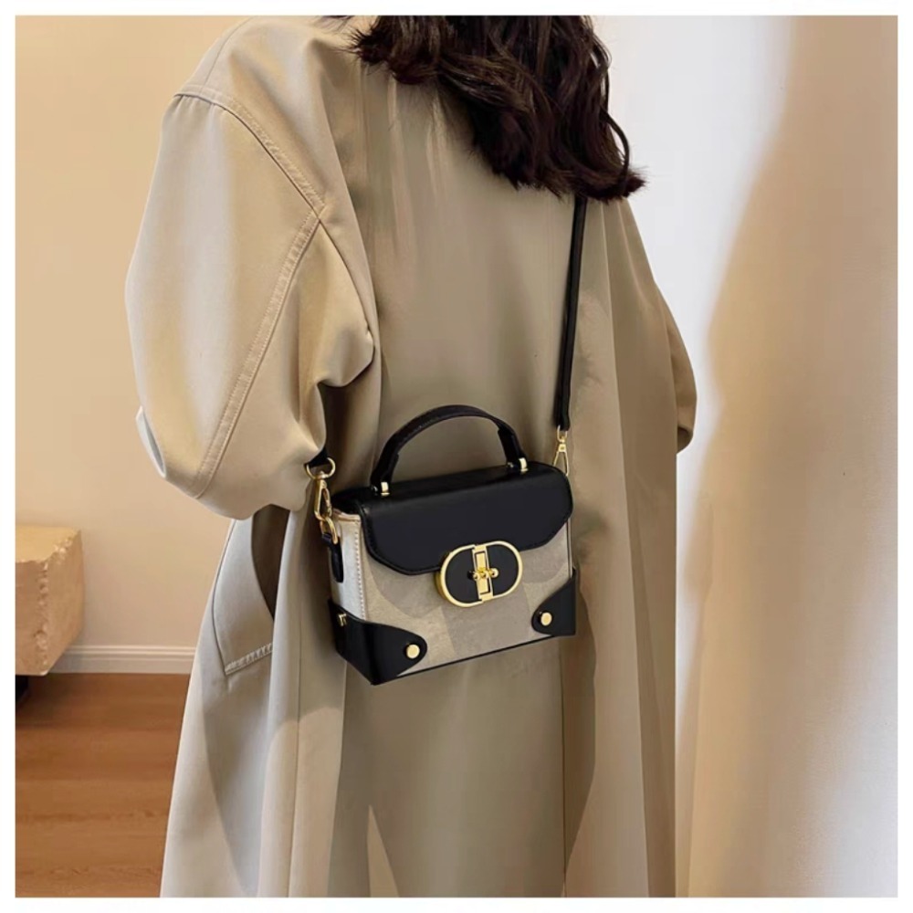 復古盒子小方包（手提／肩背／斜背）-細節圖2