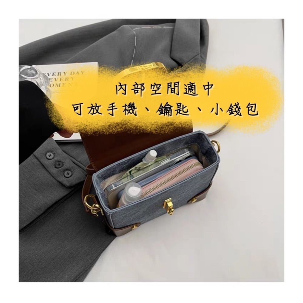 復古盒子小方包（手提／肩背／斜背）-細節圖5