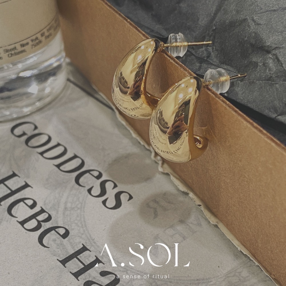 All the way｜耳環｜胖胖水滴-細節圖2