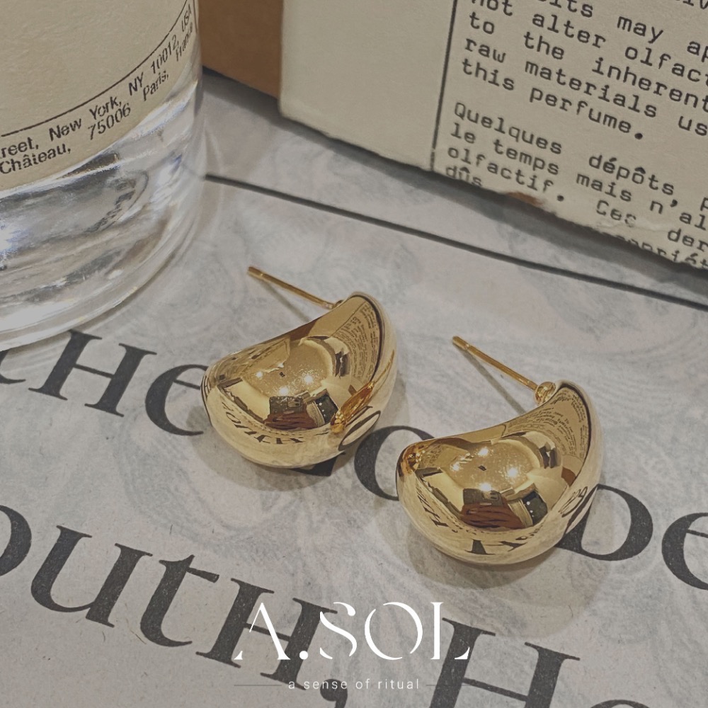 All the way｜耳環｜胖胖水滴-規格圖4