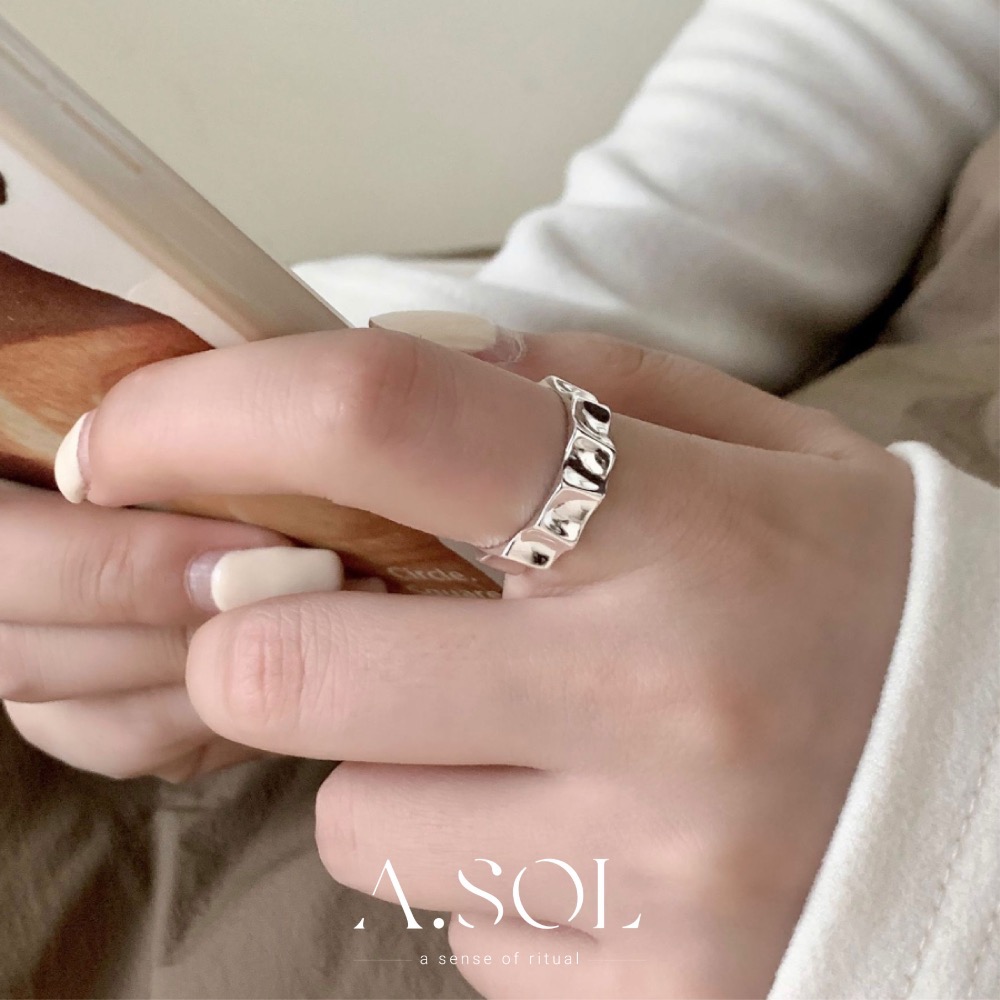 Oct.新品｜可調式戒指｜不規則-細節圖3