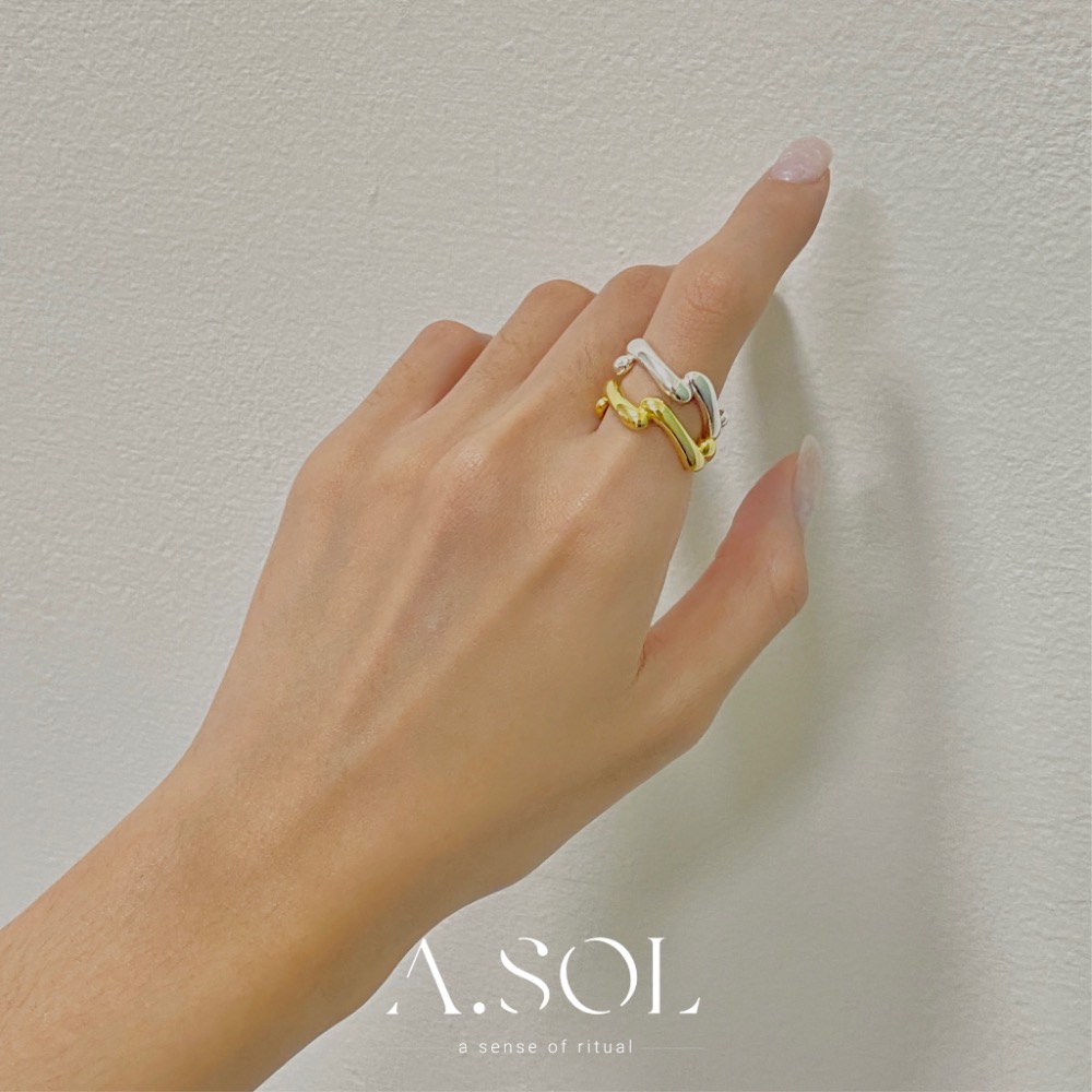 Oct.新品｜可調式戒指｜水滴波浪-規格圖3