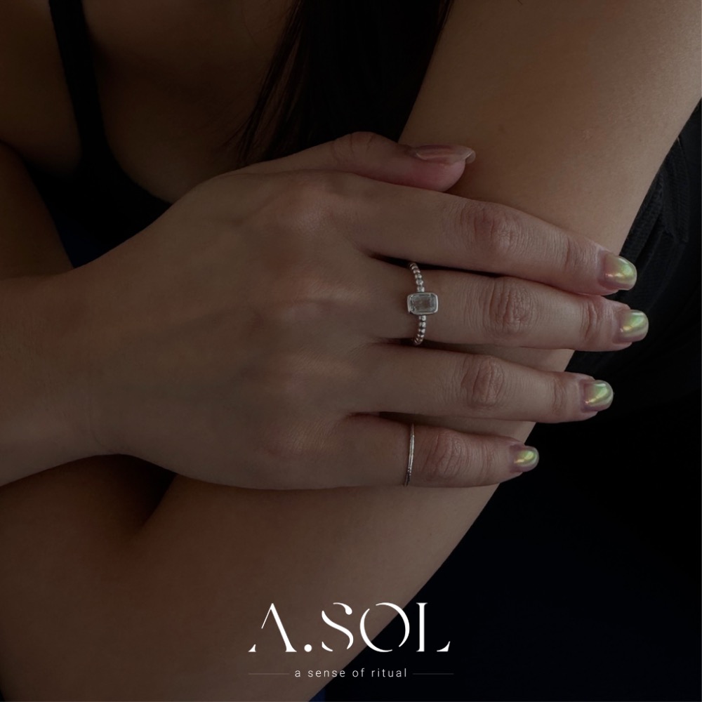 Oct.新品｜可調式戒指｜細閃方鑽-規格圖3