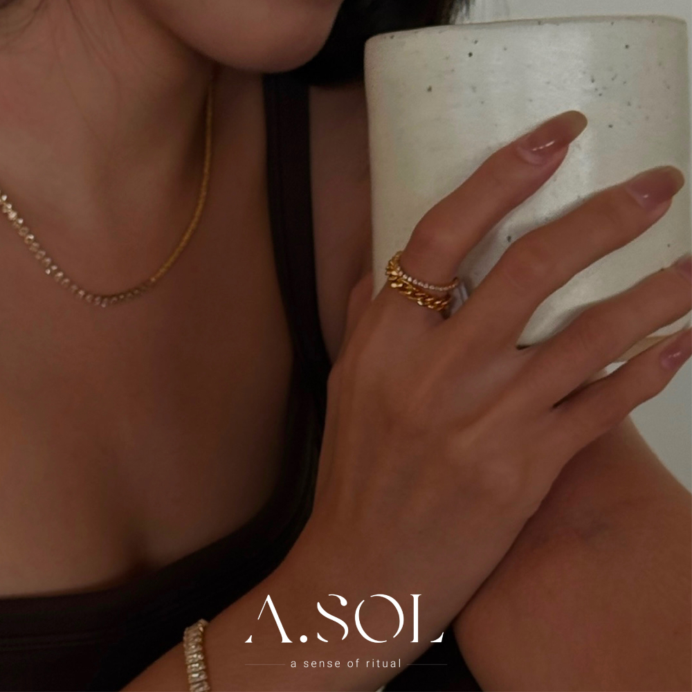 Oct.新品｜鏈戒｜細閃碎鑽-細節圖2