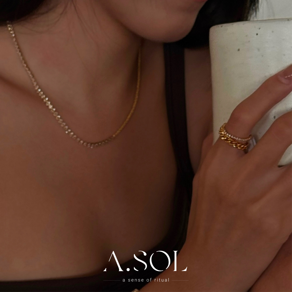 Oct.新品｜項鍊｜排鑽-細節圖2