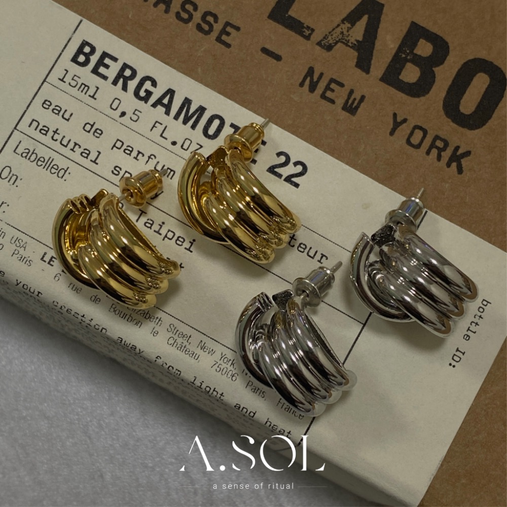 Oct.新品｜耳環｜幾何線條-規格圖3