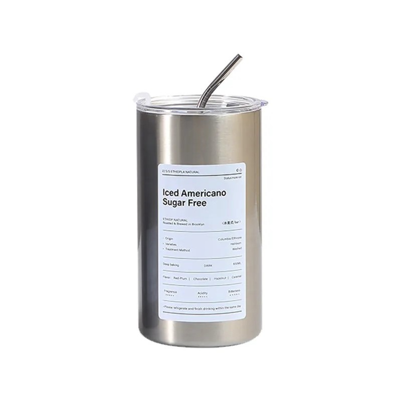 高顏值雙層不銹鋼咖啡杯600ml(附吸管)-規格圖9