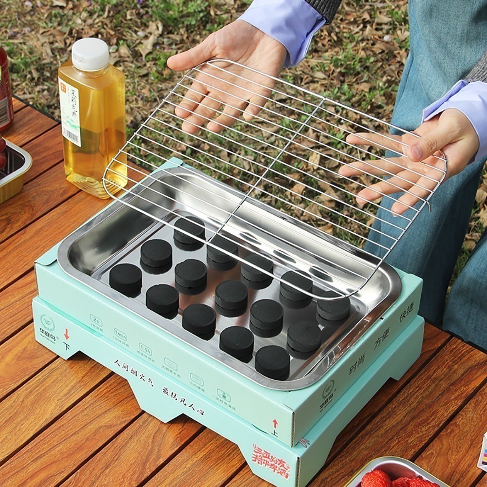 【7-ELEVEN 門市團購】一次性便攜式燒烤爐 (2入)  想吃隨時烤 讓燒烤更簡單-細節圖6