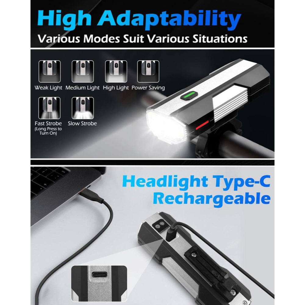 Machfally 防眩光鋁合金自行車燈-細節圖3