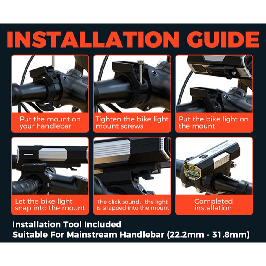 Machfally 防眩光鋁合金自行車燈-細節圖8