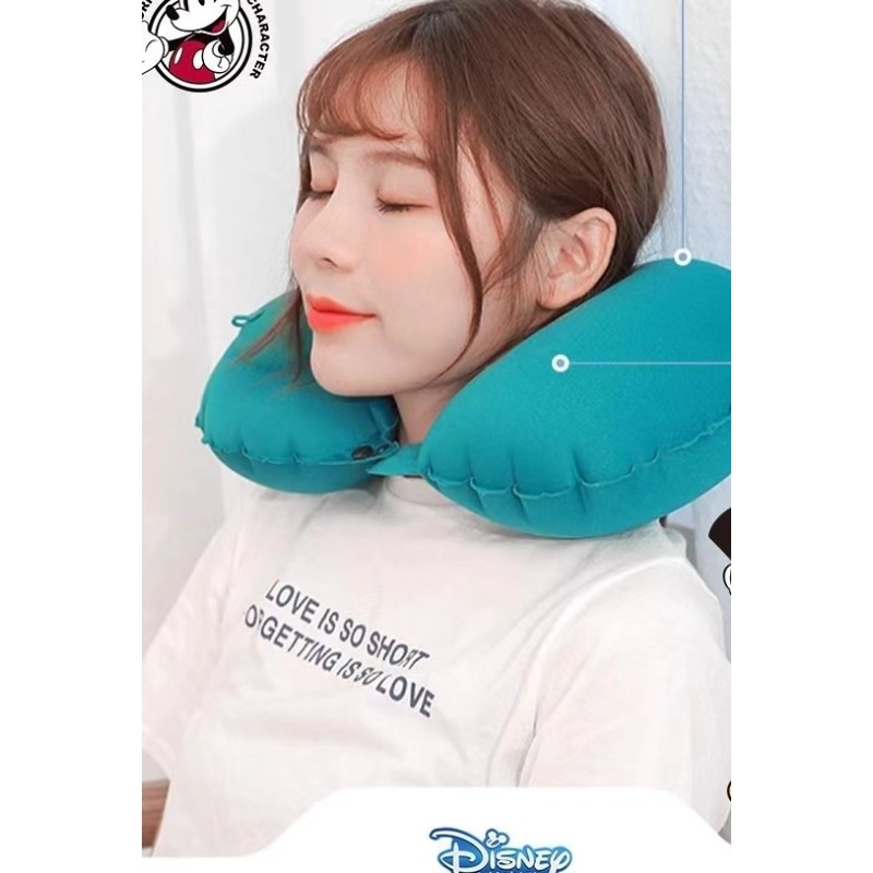 ❤️廣州APM代購－－－-充氣式涼感冰絲植絨U型頸枕-細節圖2