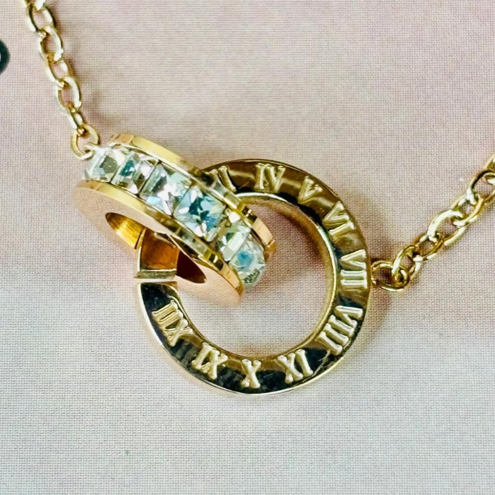 2104MY【小確幸飾品】鈦鋼項鍊 鈦鋼 醫療鋼 抗過敏 不褪色 防水 耐磨 質感 玫瑰金 雙面 白貝 雙圈 小蠻腰-細節圖4