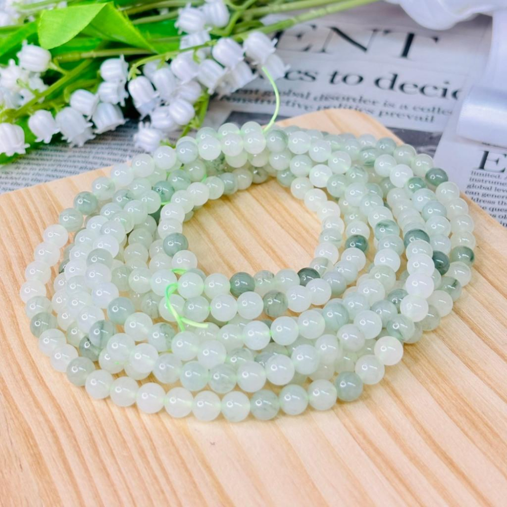 8322MY【小確幸飾品】天山翠手串 五行木能量 心輪療癒 天然礦石-細節圖2