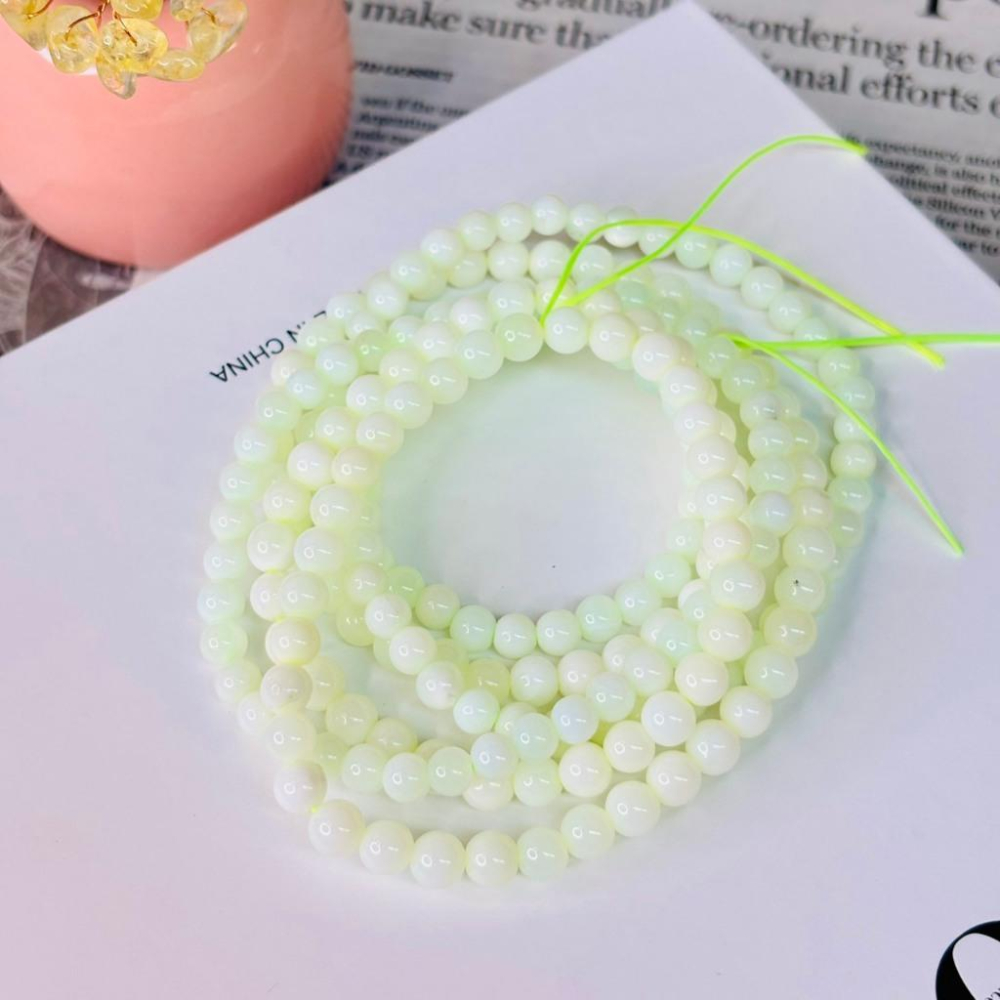 83070JU【小確幸飾品】綠澳寶手串 五行木能量 心輪療癒 天然礦石-細節圖2