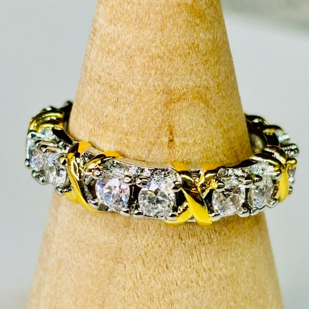 9451MY【小確幸飾品】莫桑鑽S925銀戒指 日韓 輕奢 華麗 白鑽 銀色 固定戒圍-細節圖4