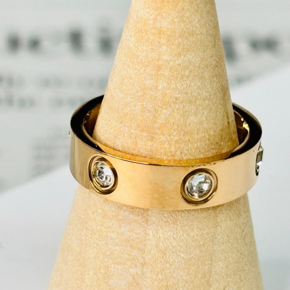 4168MY【小確幸飾品】鈦鋼戒指 抗過敏 不褪色 防水 耐磨 固定戒圍 低調 質感 極簡 時尚 百搭 白鋯-細節圖3