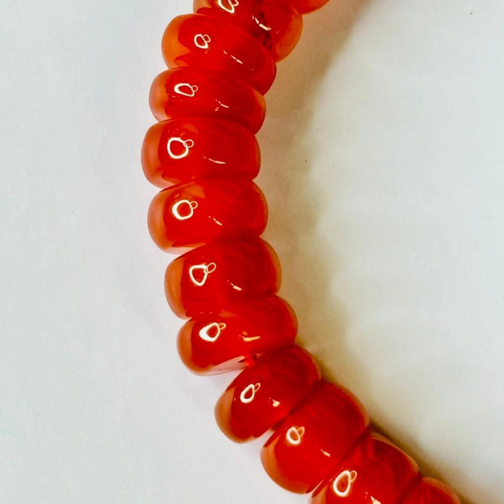 83088JU【小確幸飾品】南紅瑪瑙手串 五行火能量 海底輪療癒 天然礦石-細節圖5