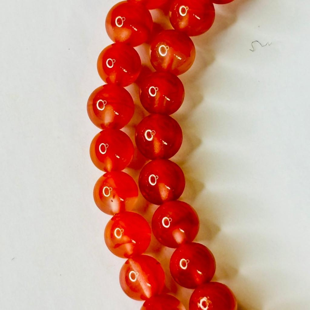 83088JU【小確幸飾品】南紅瑪瑙手串 五行火能量 海底輪療癒 天然礦石-細節圖7