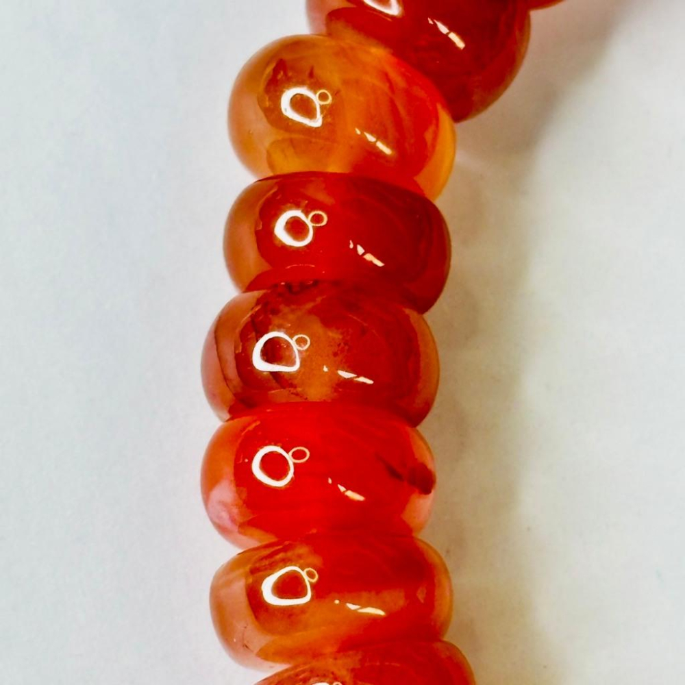 8378MY【小確幸飾品】南紅瑪瑙手串 五行火能量 海底輪療癒 天然礦石-細節圖7