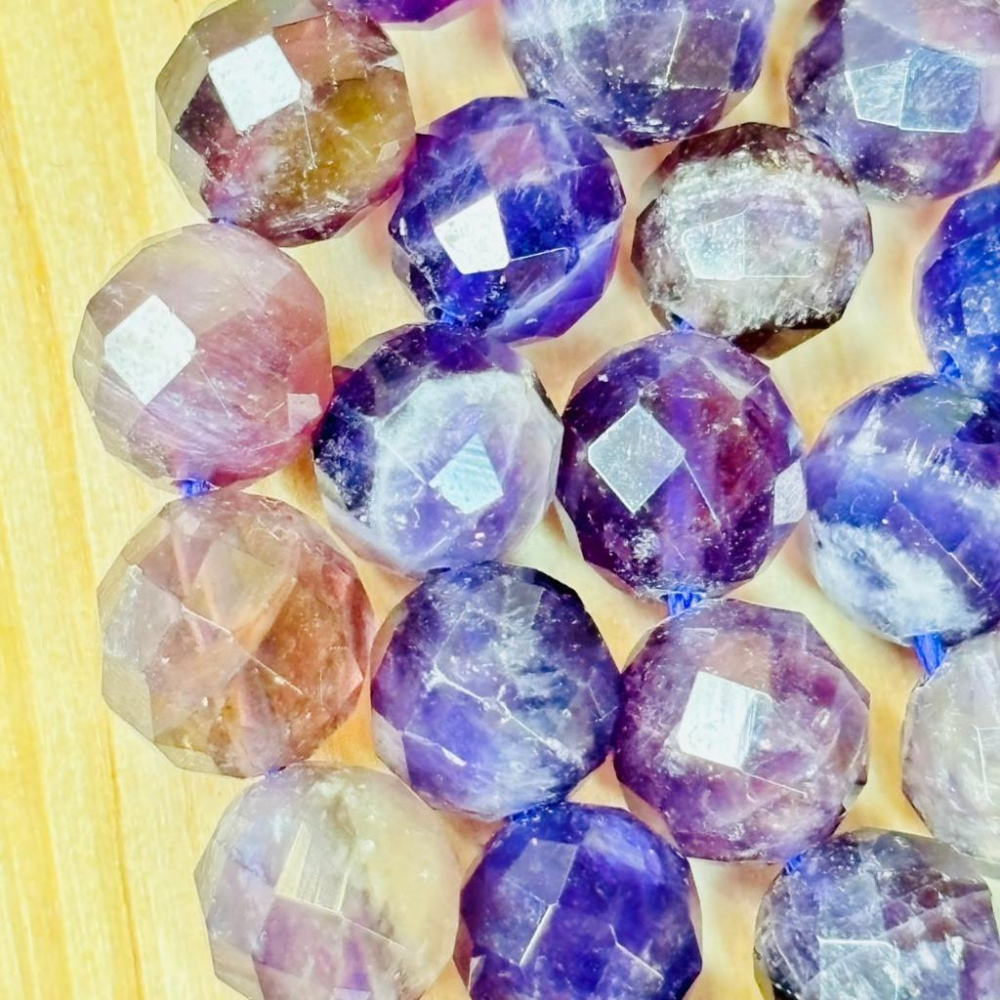 83099JU【小確幸飾品】夢幻紫水晶手串 五行火能量 頂輪療癒 天然礦石-細節圖4