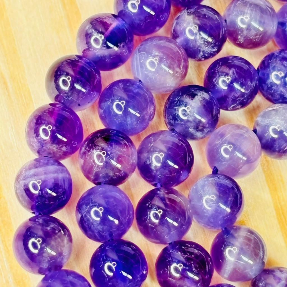 83099JU【小確幸飾品】夢幻紫水晶手串 五行火能量 頂輪療癒 天然礦石-細節圖5