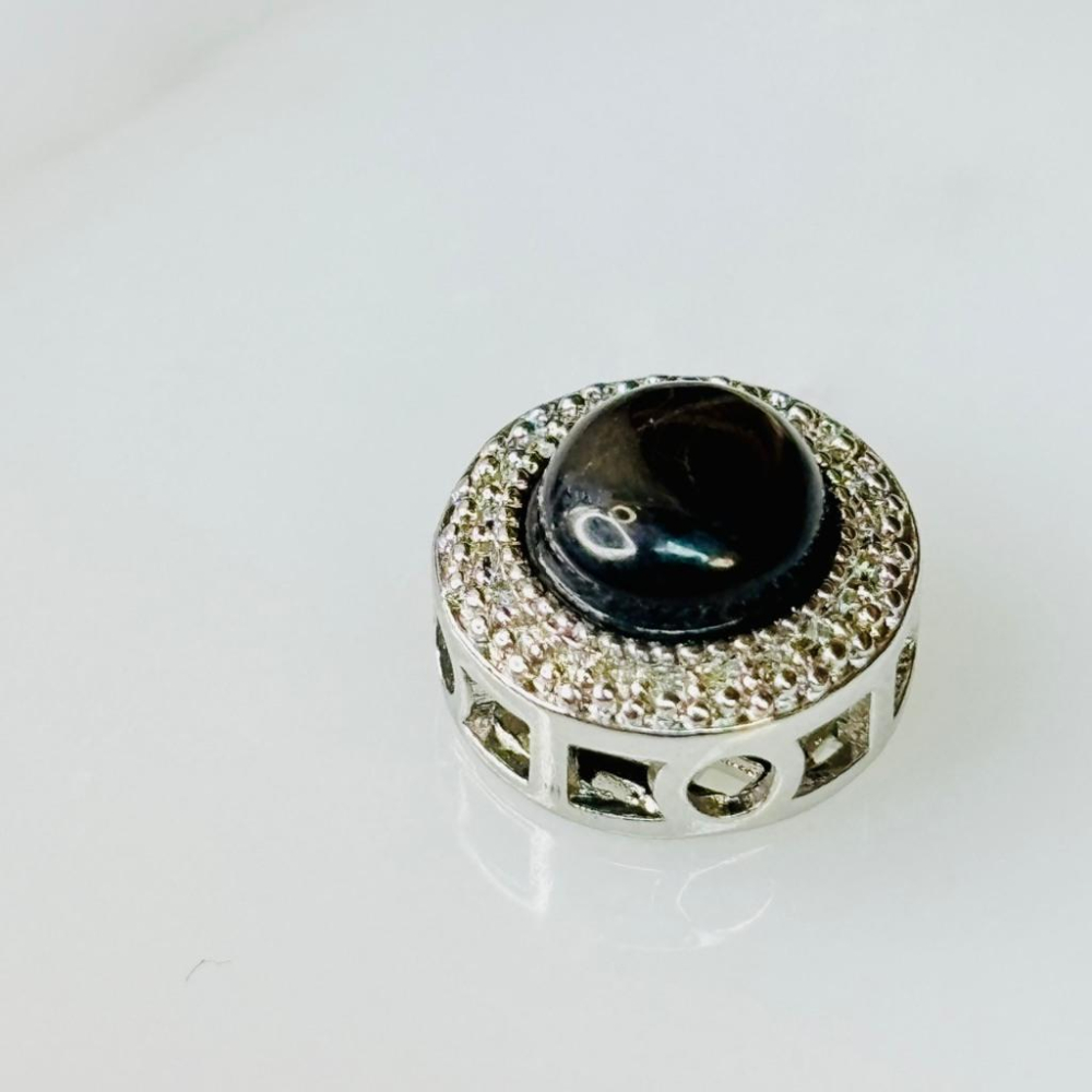 8501FE【小確幸飾品】天然水晶魔盒 質感 DIY 配件 圓形 能量 磁場 海藍寶 金運石 紫水晶 金太陽-細節圖3