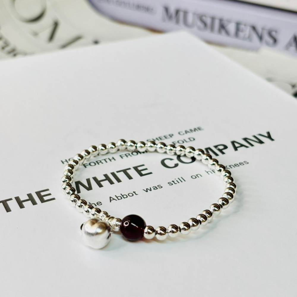 3020DE【小確幸飾品】彈力繩手環 流行 質感 新中式 愛心 星星 海藍寶 招財貓 納福 柿子 如意 瑪瑙-細節圖5