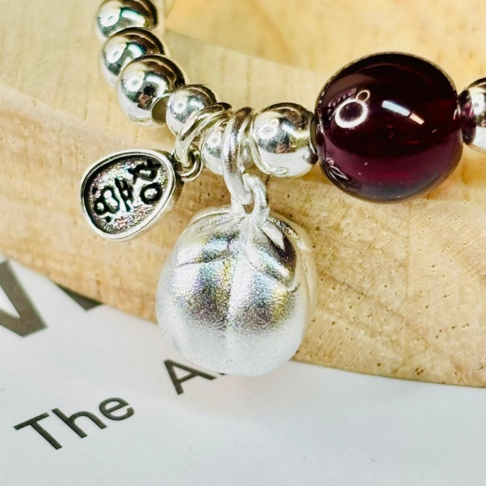 3020DE【小確幸飾品】彈力繩手環 流行 質感 新中式 愛心 星星 海藍寶 招財貓 納福 柿子 如意 瑪瑙-細節圖6