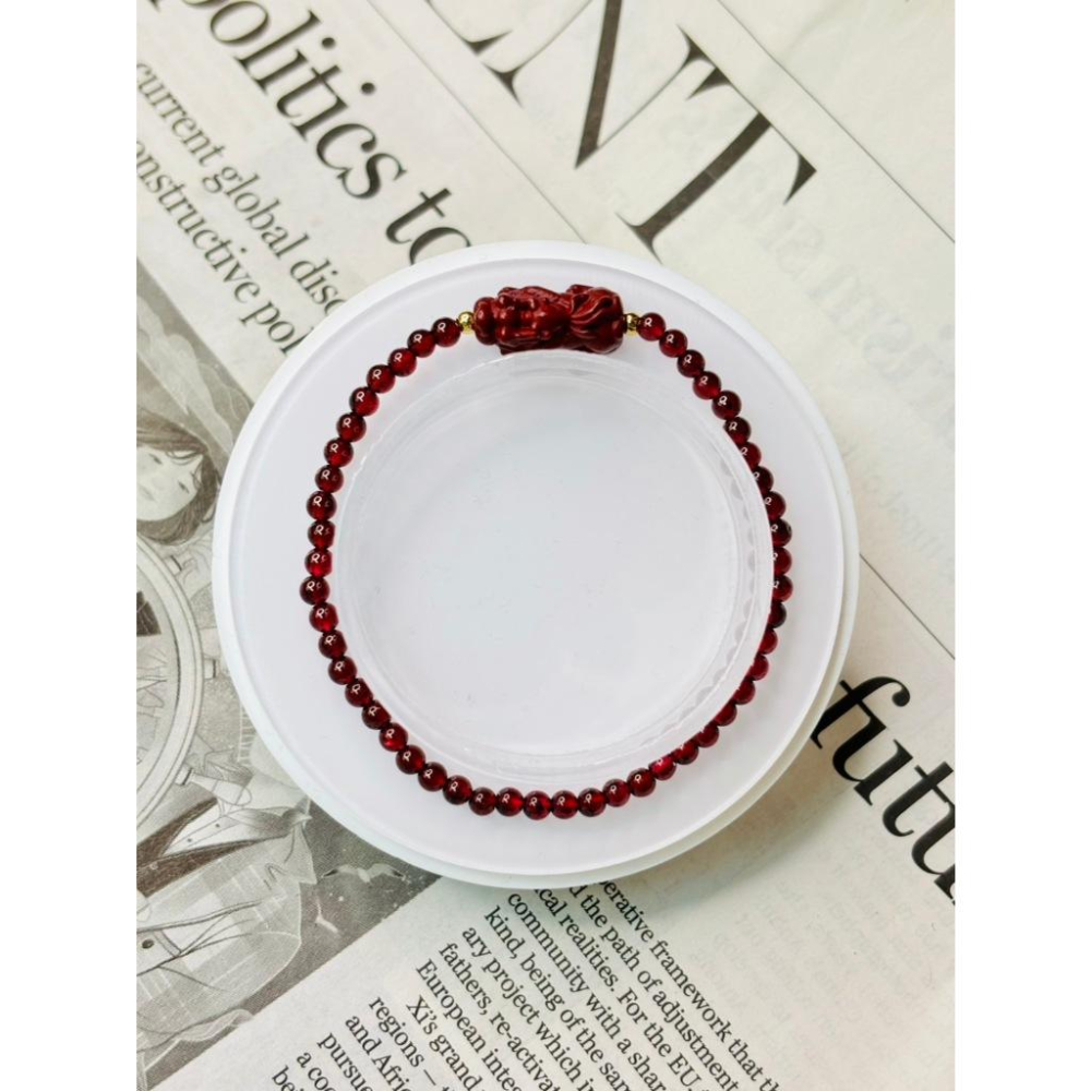 【小確幸飾品】水晶設計手串 綠幽靈 南玉 綠東陵玉 紅石榴石 白水晶 橙月光 屬木 屬水 屬火 屬土-細節圖4