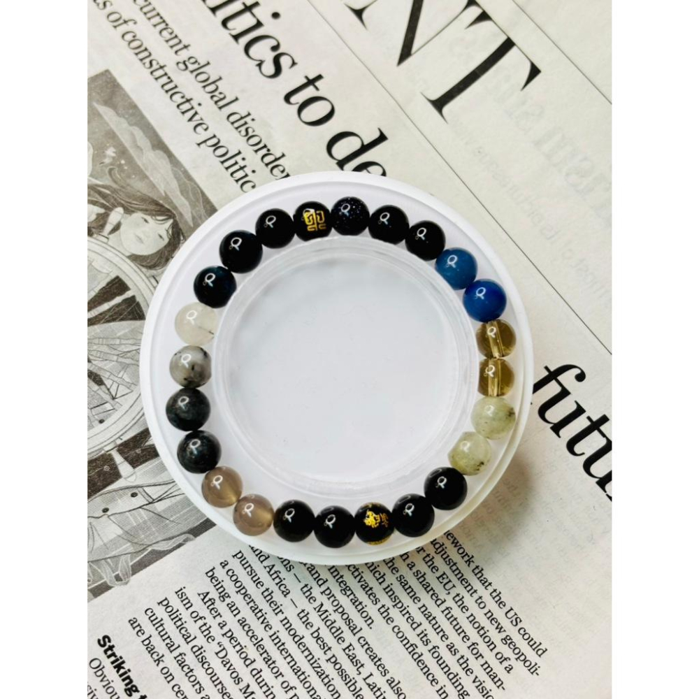 【小確幸飾品】水晶設計手串 綠幽靈 南玉 綠東陵玉 紅石榴石 白水晶 橙月光 屬木 屬水 屬火 屬土-細節圖6