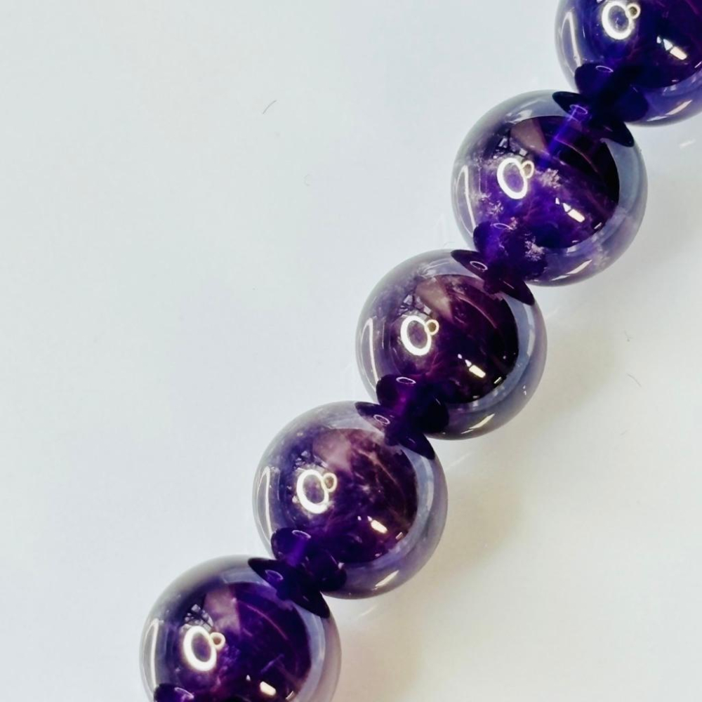 8370AP【小確幸飾品】紫水晶手串 紫兔毛 紫水晶 五行火能量 頂輪療癒 天然礦石-細節圖7