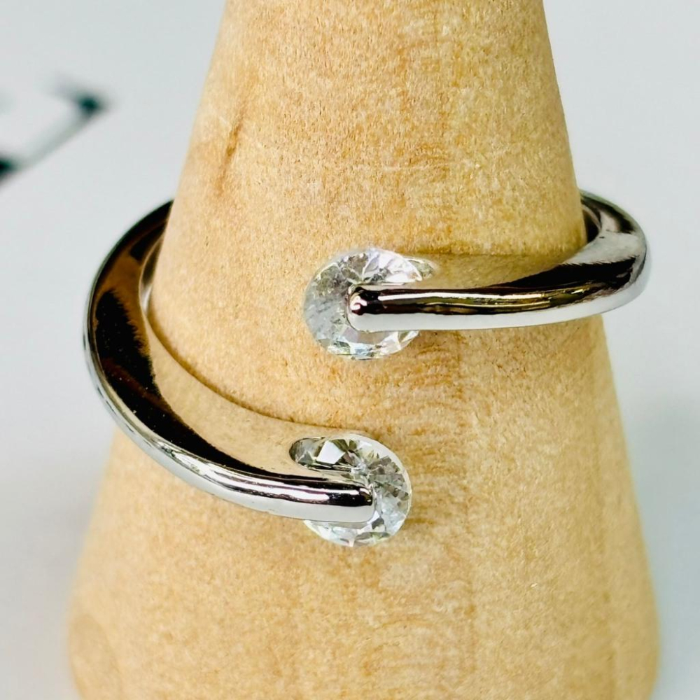 9441MY【小確幸飾品】莫桑鑽S925銀戒指 日韓 輕奢 華麗 白鑽 金色 玫瑰金 銀色 可調戒圍-細節圖4