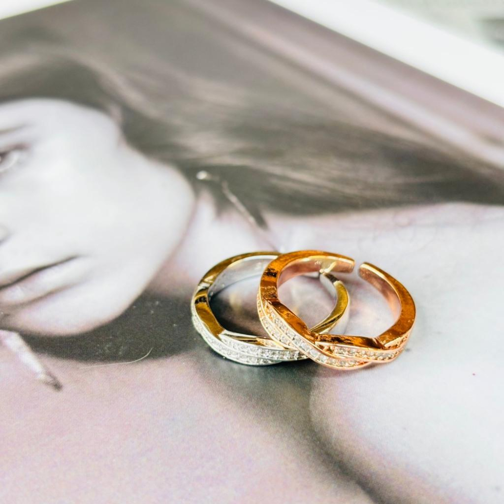 9441MY【小確幸飾品】莫桑鑽S925銀戒指 日韓 輕奢 華麗 白鑽 金色 玫瑰金 銀色 可調戒圍-細節圖6