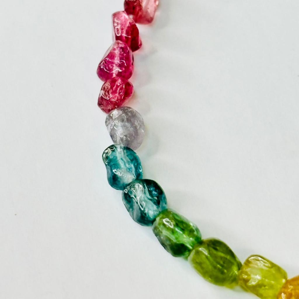 8360AP【小確幸飾品】碧璽手串手鍊 碧璽  旺夫旺子旺全家 五行能量 脈輪療癒 天然礦石-細節圖2