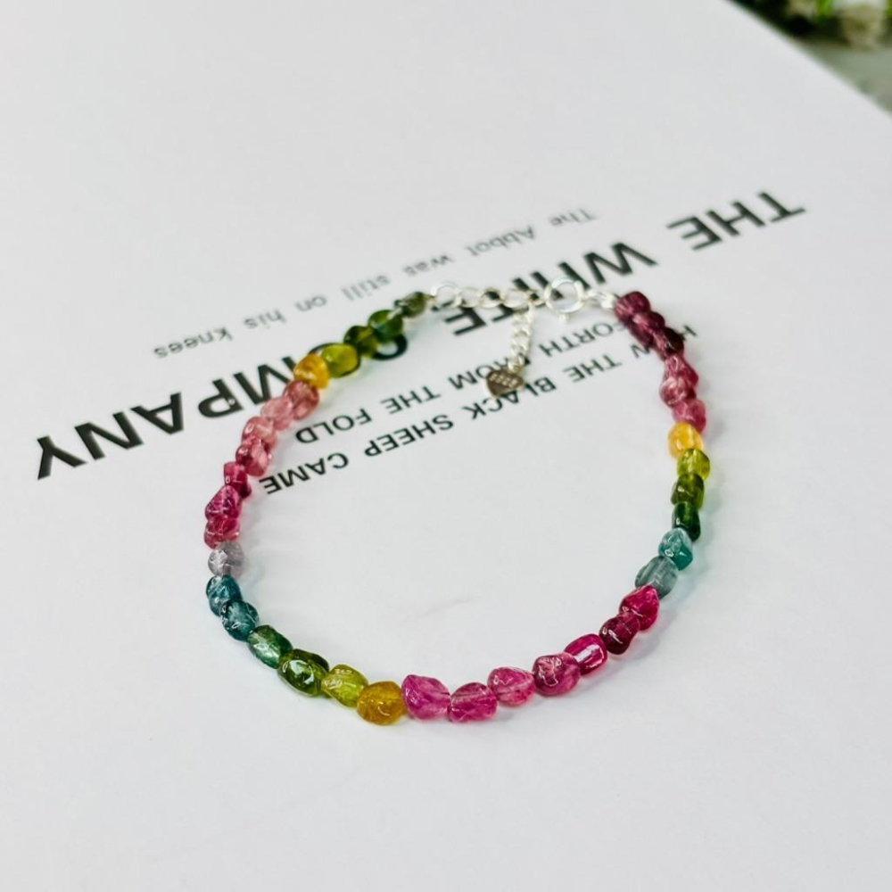 8360AP【小確幸飾品】碧璽手串手鍊 碧璽  旺夫旺子旺全家 五行能量 脈輪療癒 天然礦石-細節圖5