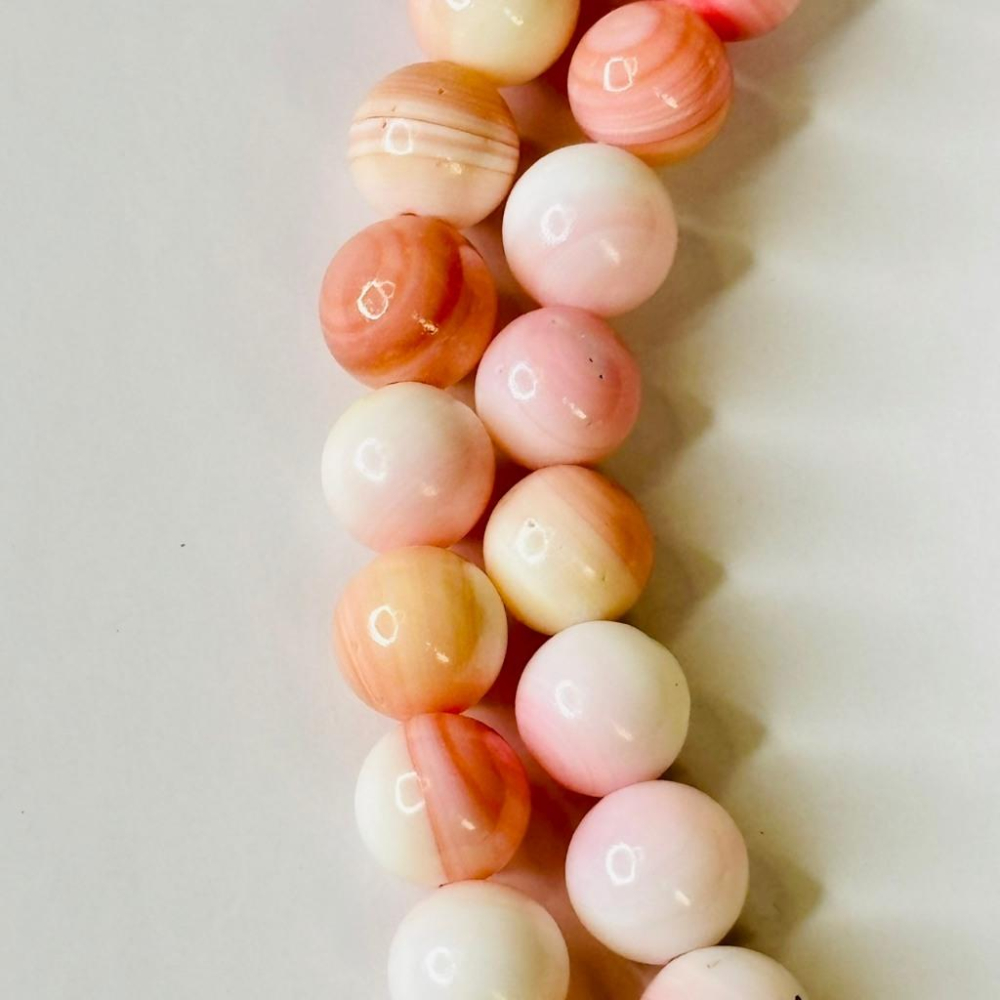 83095JU【小確幸飾品】女王貝水晶手串 五行火能量 心輪療癒 天然礦石-細節圖3