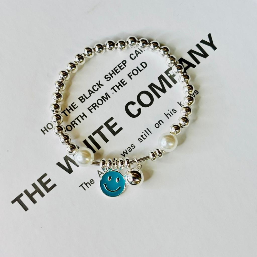 3004DE【小確幸飾品】彈力繩手環 流行 質感 氣球狗狗 笑臉 貝珠 金色 黃色 黑色 美拉德綠-細節圖7