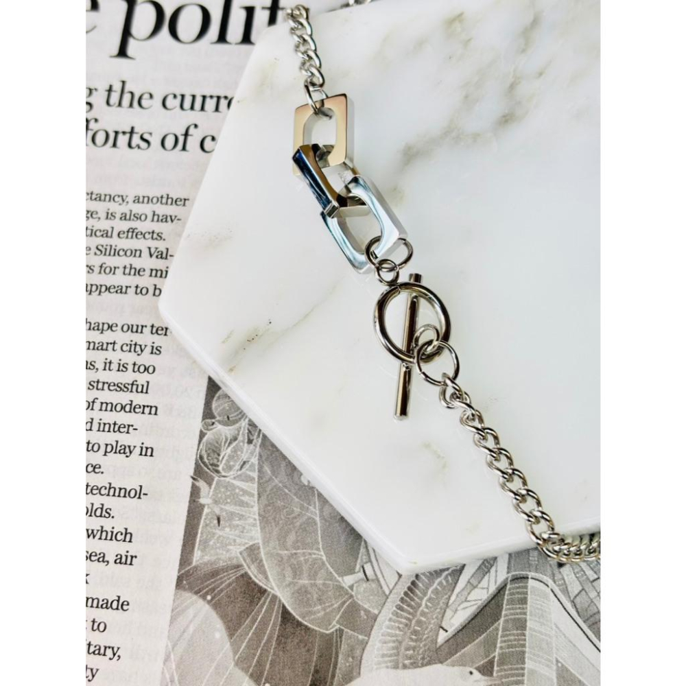 2006MA【小確幸飾品】造型吊墜鈦鋼項鍊 抗過敏 不褪色 旋轉笑臉 雛菊 小蠻腰 幾何方塊 雙鍊 黑色 愛心 字母熊-細節圖6