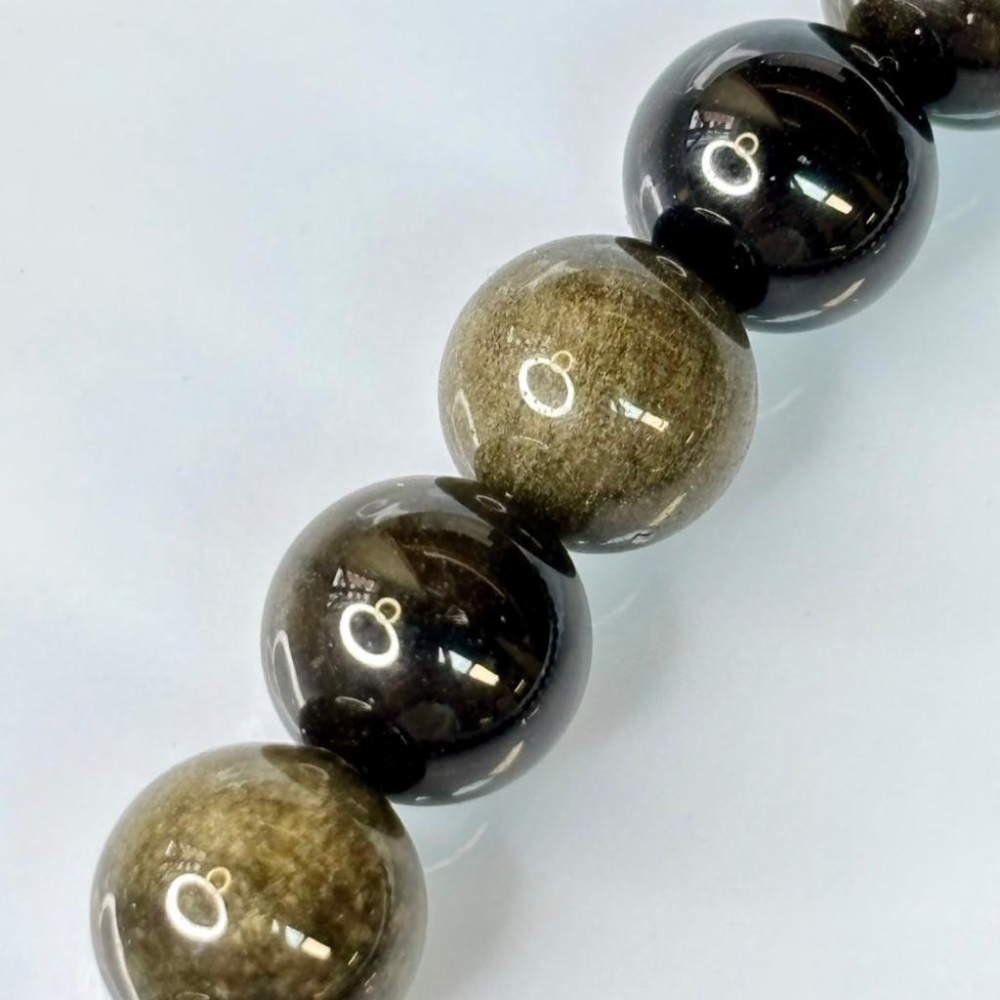 83077JU【小確幸飾品】金曜石手串 五行水能量 海底輪療癒 天然礦石-細節圖3