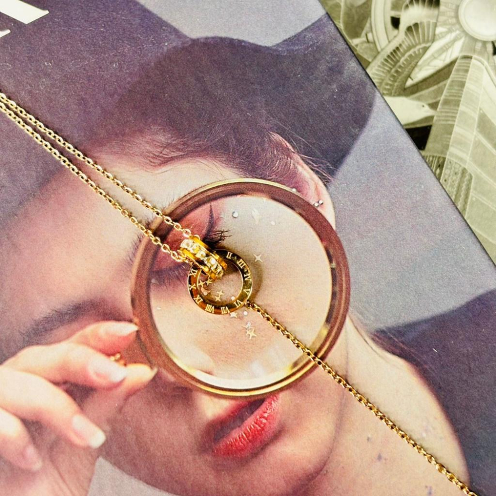 3134MY【小確幸飾品】鈦鋼手鍊 鈦鋼 醫療鋼 抗過敏 不褪色 防水 耐磨 玫瑰金 雙圈 小蠻腰-細節圖2