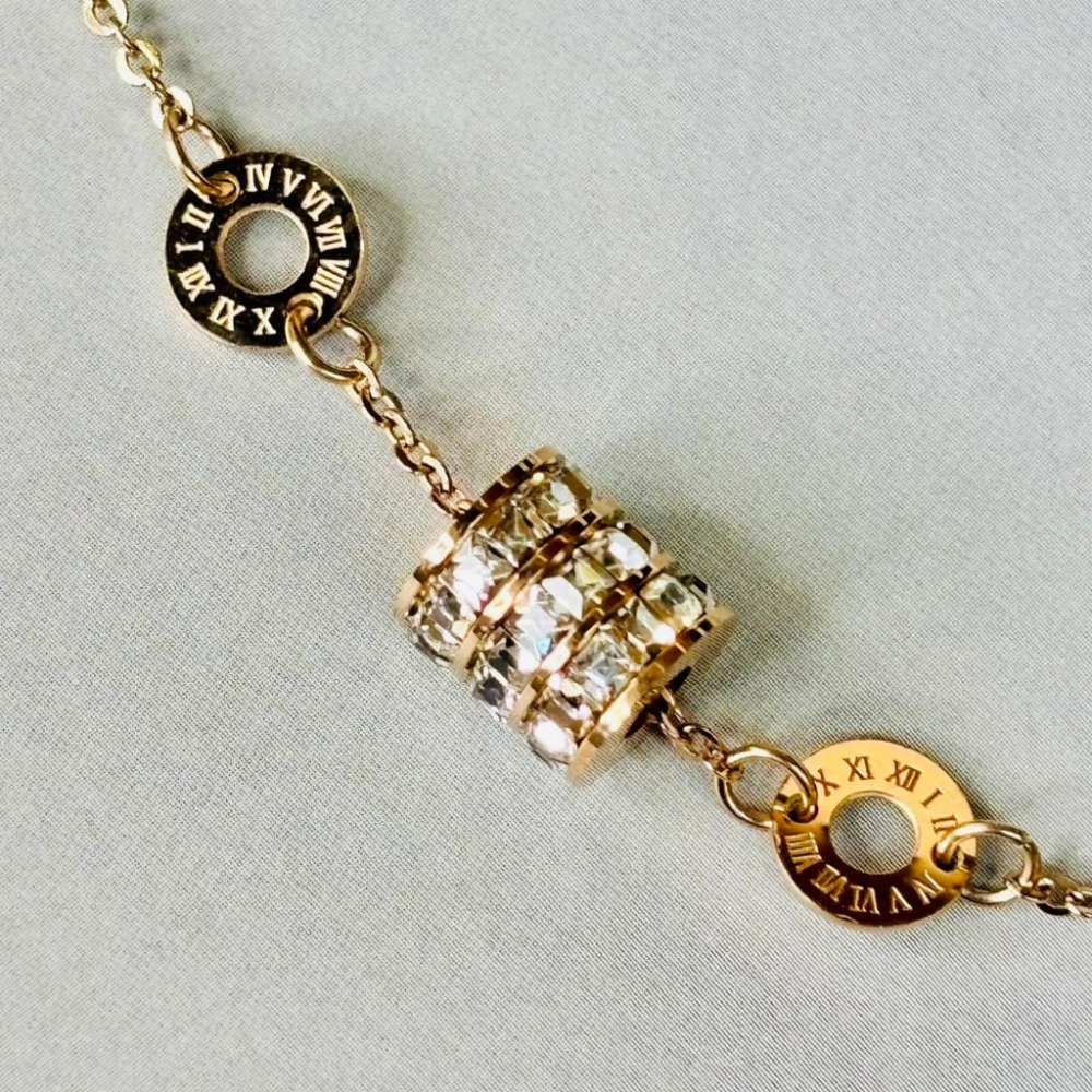 3134MY【小確幸飾品】鈦鋼手鍊 鈦鋼 醫療鋼 抗過敏 不褪色 防水 耐磨 玫瑰金 雙圈 小蠻腰-細節圖3