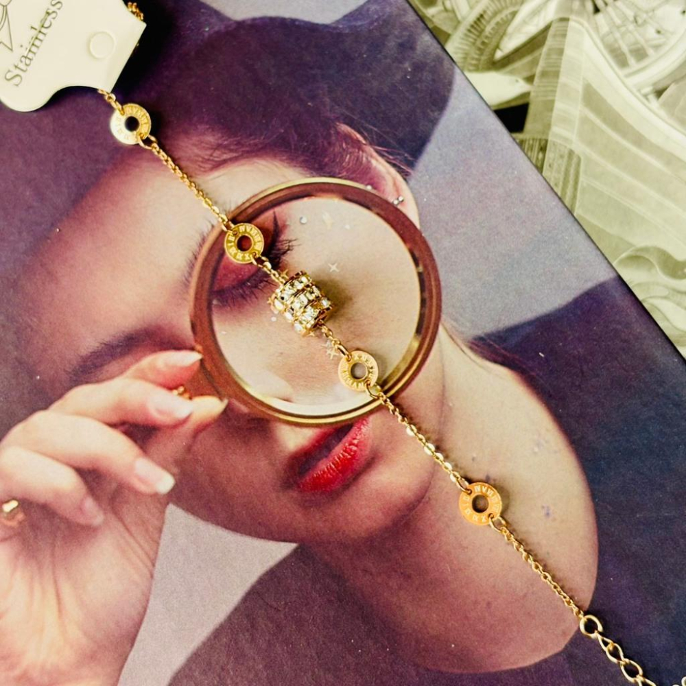 3134MY【小確幸飾品】鈦鋼手鍊 鈦鋼 醫療鋼 抗過敏 不褪色 防水 耐磨 玫瑰金 雙圈 小蠻腰-細節圖4