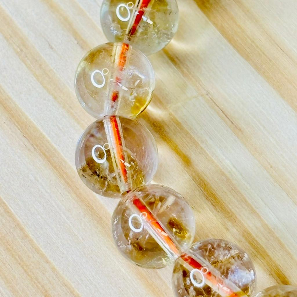 8349MY【小確幸飾品】黃塔晶水晶手串 五行土能量 胃輪療癒 天然礦石-細節圖3