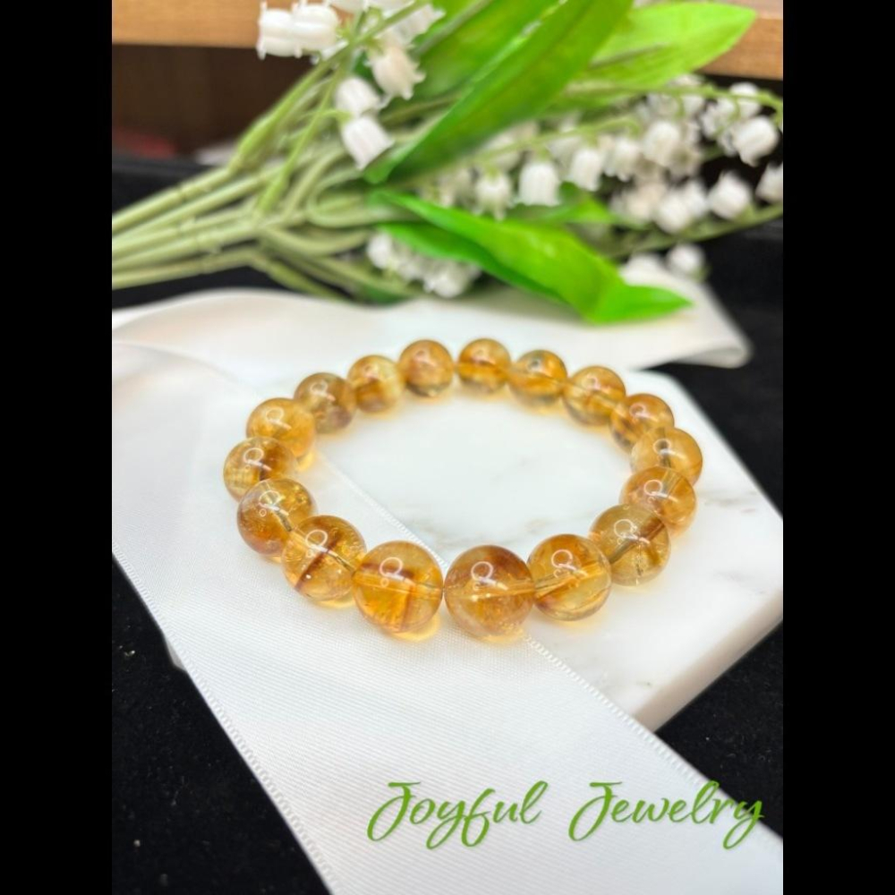 8349MY【小確幸飾品】黃塔晶水晶手串 五行土能量 胃輪療癒 天然礦石-細節圖5