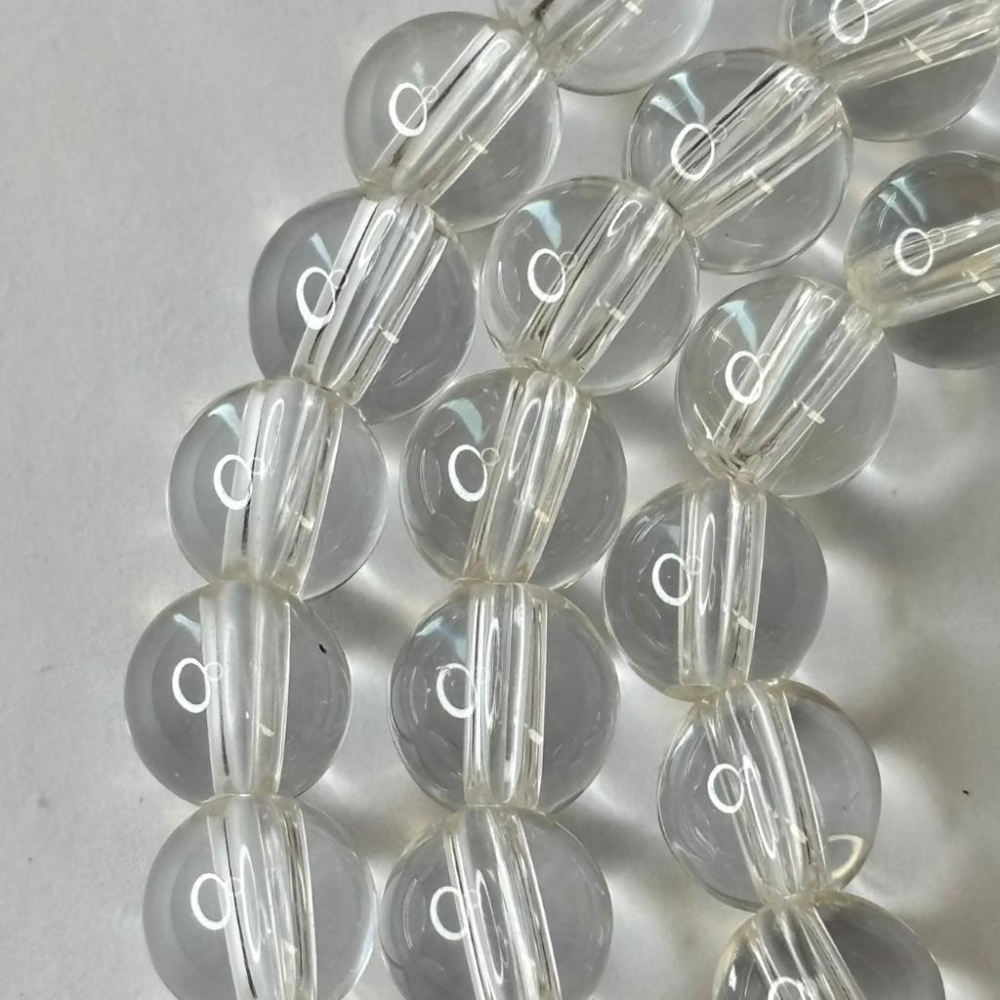 8359MY【小確幸飾品】白水晶白阿賽手串 五行金能量 頂輪療癒 天然礦石-細節圖3