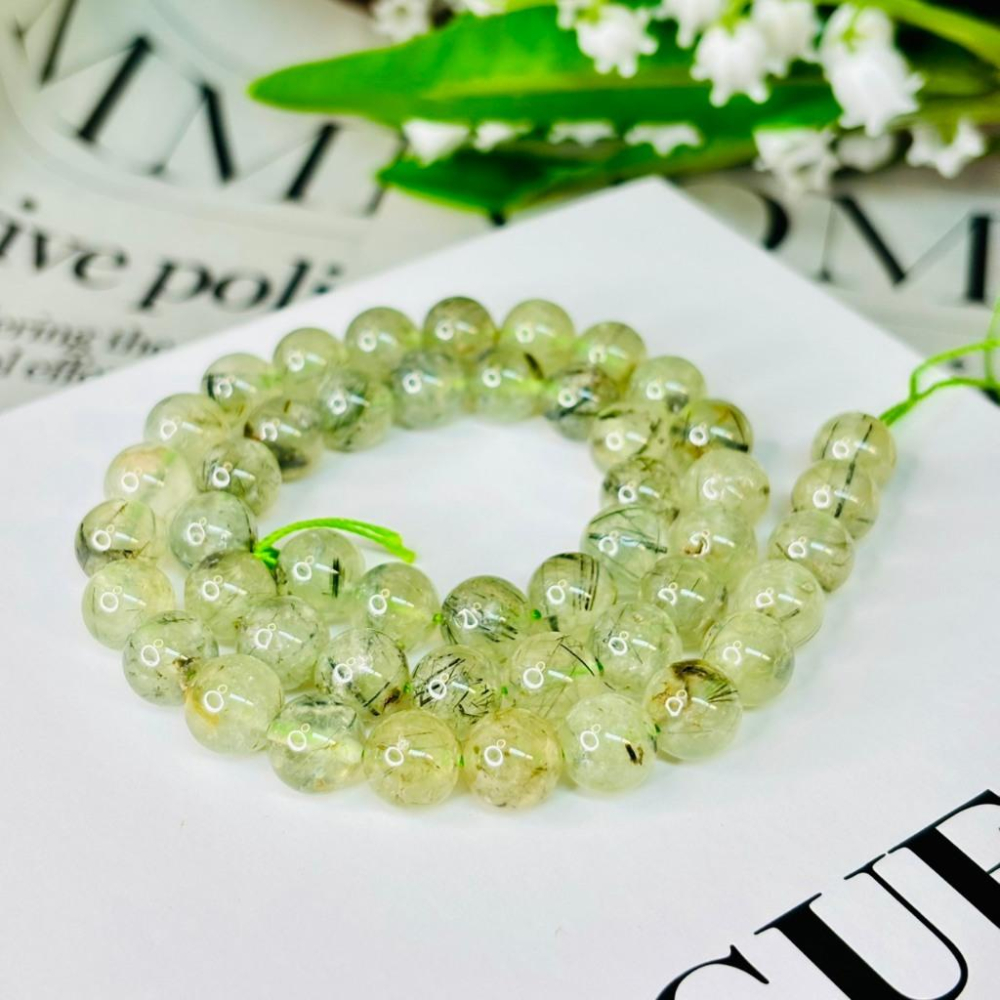 8301AP【小確幸飾品】葡萄石手串 葡萄石 五行木能量 心輪療癒 天然礦石-細節圖2