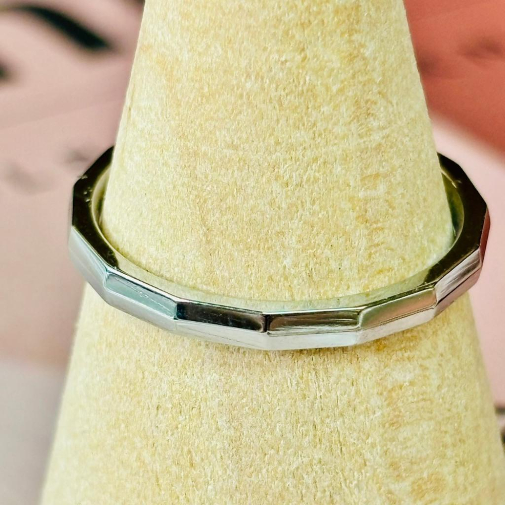 4010AP【小確幸飾品】鈦鋼戒指 抗過敏 不褪色 防水 耐磨 固定戒圍 低調 質感 極簡 時尚 百搭 雙排長方-細節圖3