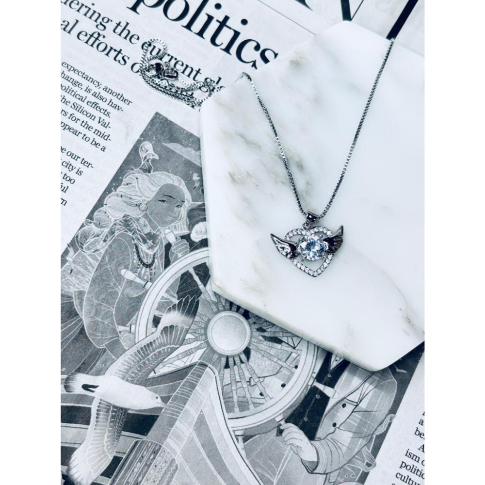 【小確幸飾品】莫桑鑽S925銀項鍊 蝴蝶結 天鵝 梵家 簍空 愛心 芒星 櫻花 綠鑽 藍鑽 粉鑽 彩鑽-細節圖3