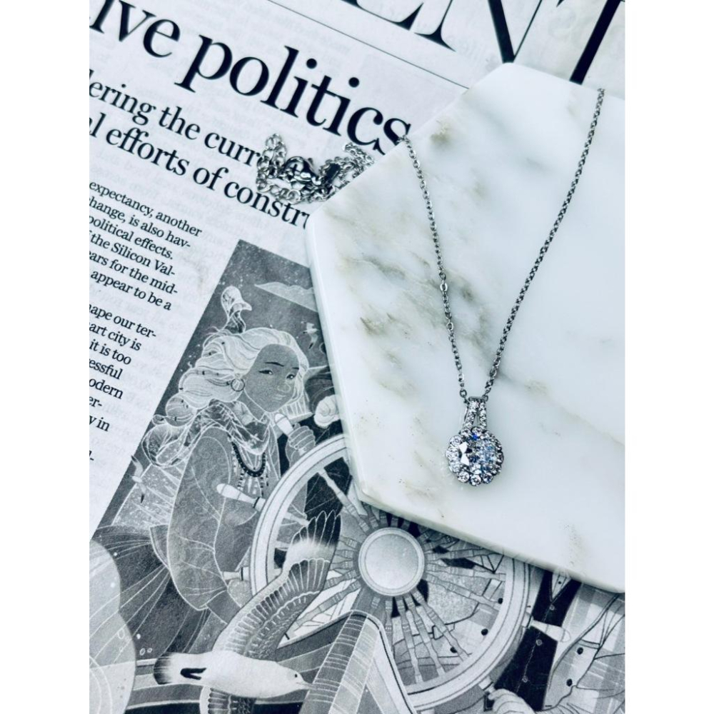 【小確幸飾品】莫桑鑽S925銀項鍊 蝴蝶結 天鵝 梵家 簍空 愛心 芒星 櫻花 綠鑽 藍鑽 粉鑽 彩鑽-細節圖4